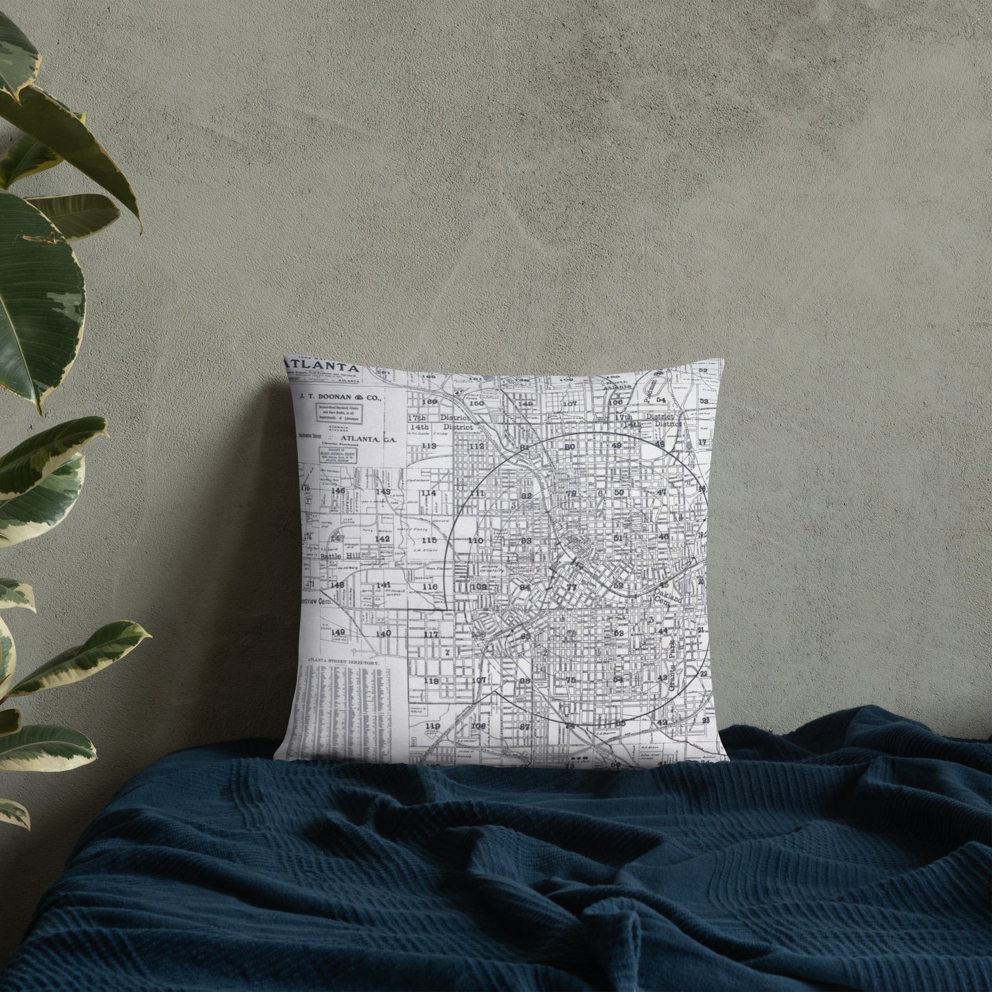 Vintage map pillow